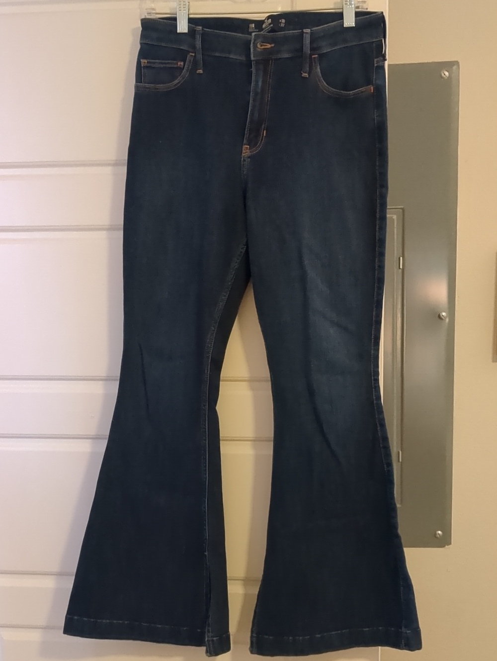 Hollister Dark Indigo Flare Jeans - Women's Wide Leg